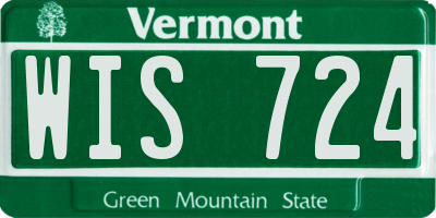 VT license plate WIS724