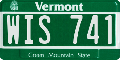 VT license plate WIS741