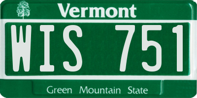 VT license plate WIS751