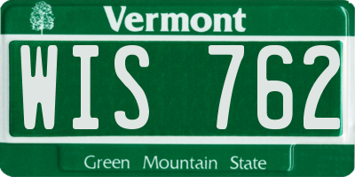 VT license plate WIS762