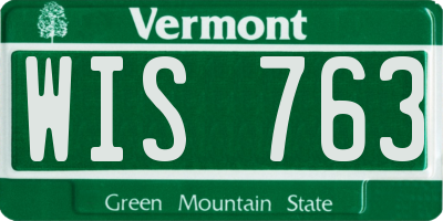 VT license plate WIS763