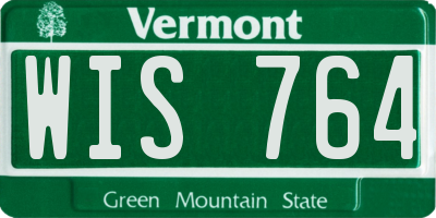 VT license plate WIS764