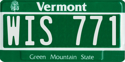 VT license plate WIS771