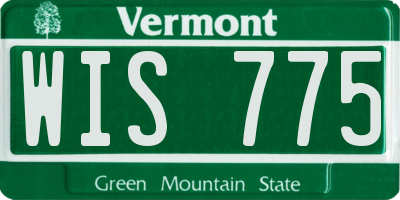 VT license plate WIS775