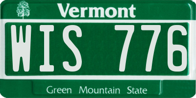 VT license plate WIS776