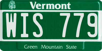 VT license plate WIS779