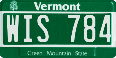 VT license plate WIS784