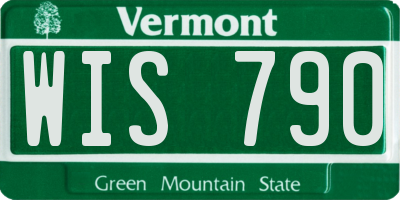 VT license plate WIS790