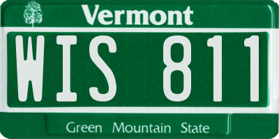 VT license plate WIS811