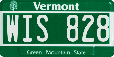VT license plate WIS828