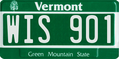 VT license plate WIS901