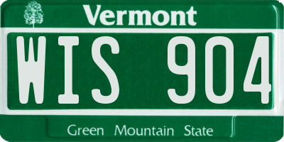 VT license plate WIS904