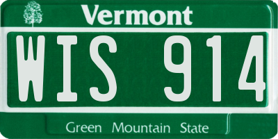 VT license plate WIS914