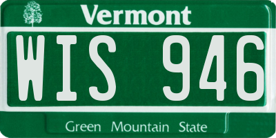 VT license plate WIS946