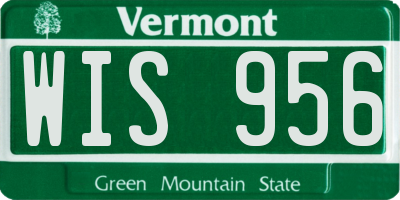 VT license plate WIS956