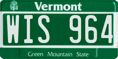 VT license plate WIS964