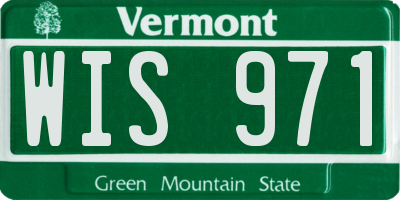 VT license plate WIS971