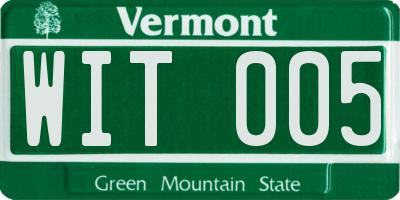 VT license plate WIT005