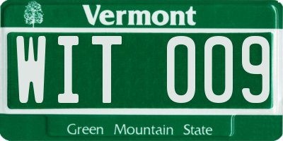 VT license plate WIT009