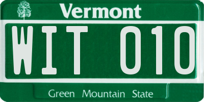 VT license plate WIT010