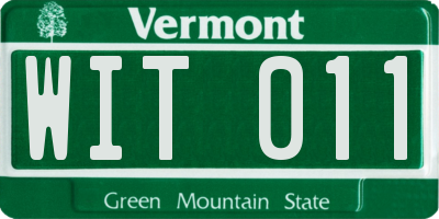 VT license plate WIT011