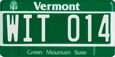 VT license plate WIT014