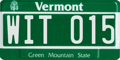 VT license plate WIT015