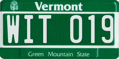 VT license plate WIT019