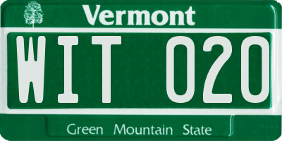 VT license plate WIT020
