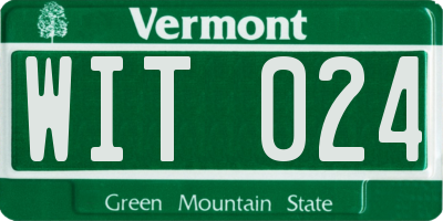 VT license plate WIT024