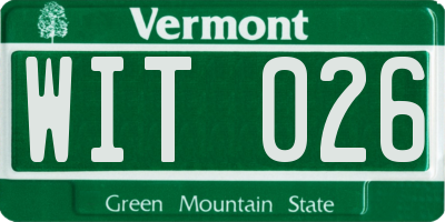 VT license plate WIT026