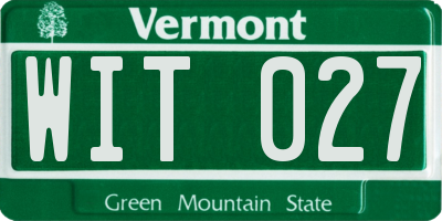 VT license plate WIT027