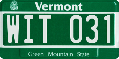 VT license plate WIT031