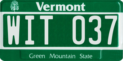 VT license plate WIT037