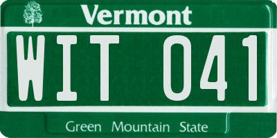 VT license plate WIT041
