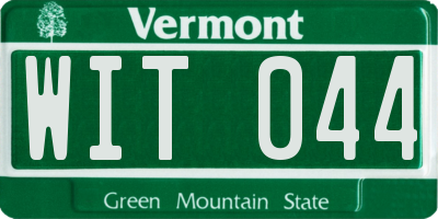 VT license plate WIT044