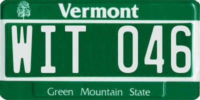 VT license plate WIT046