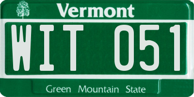 VT license plate WIT051