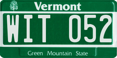 VT license plate WIT052