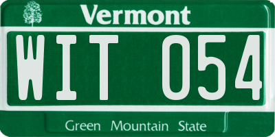 VT license plate WIT054