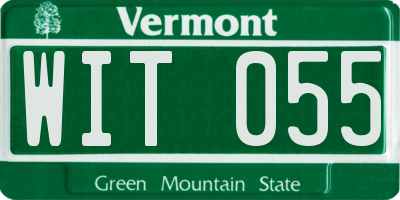 VT license plate WIT055