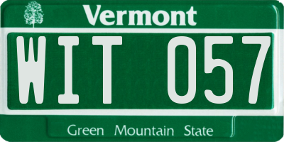 VT license plate WIT057