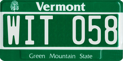 VT license plate WIT058
