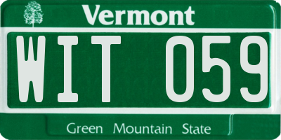VT license plate WIT059