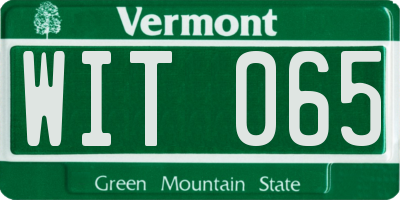 VT license plate WIT065