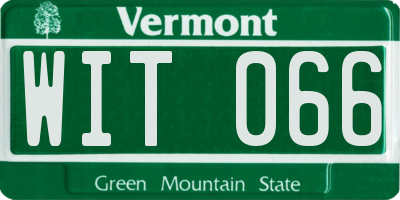 VT license plate WIT066