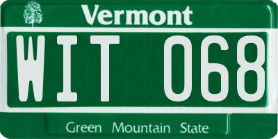 VT license plate WIT068