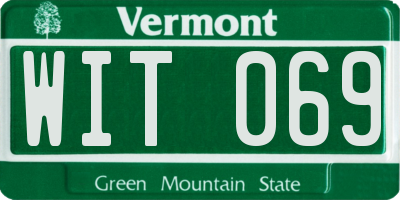 VT license plate WIT069