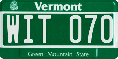 VT license plate WIT070