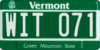 VT license plate WIT071